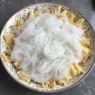Make Garlic fan rotting bamboo step 2