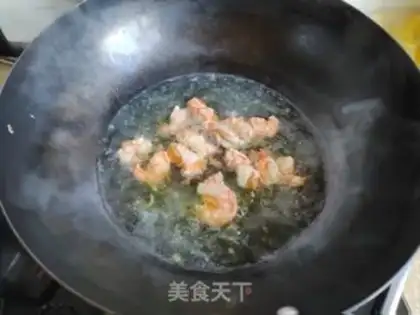 Make Shrimp-breed sweet beans step 3