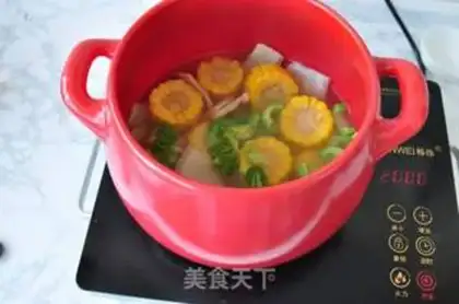Make Suffering melon corn soup step 9