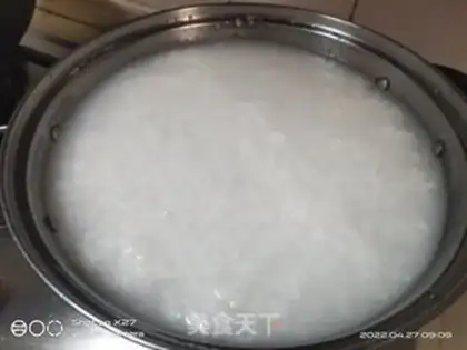 Make Sausage carrot congee step 2