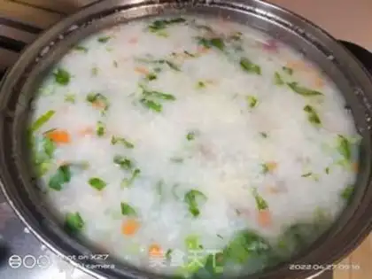 Make Sausage carrot congee step 5
