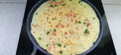 Make Milk ham eggcake step 3