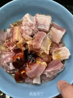 Make Five-finger peach vapouring ribs step 4