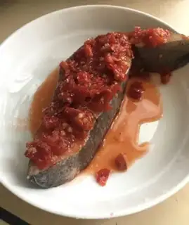 Make Pepper chopping steamed cod step 4