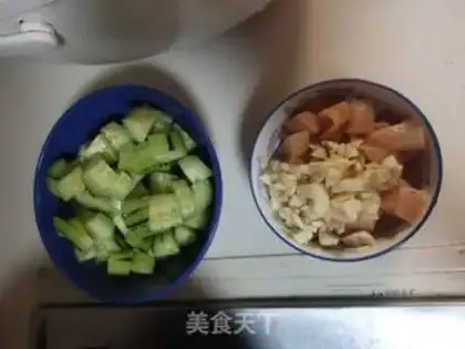 Make Chicken chest fried cucumber step 0
