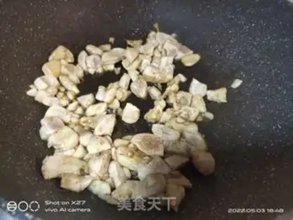 Make Chicken chest fried cucumber step 1
