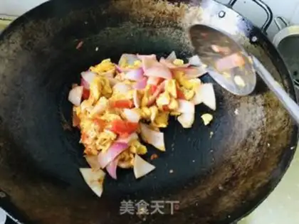 Make Onion fried eggs step 7