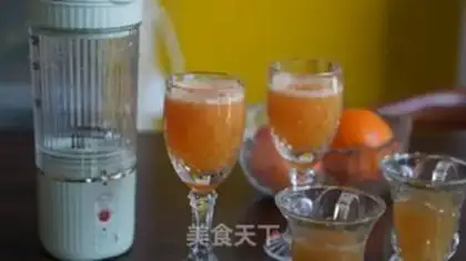 Make Peaches urchin tea and orange juice step 7