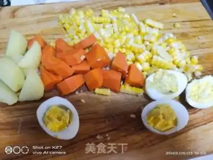 Make Corn cucumber egg salad step 2