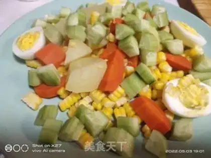 Make Corn cucumber egg salad step 5
