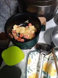 Make Egg ham and sausage step 2