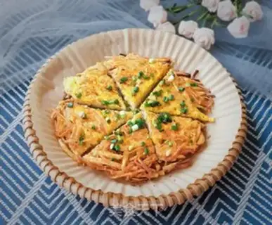 Make Onion potato eggcake step 13
