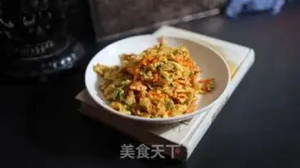 Make Carrot onion fried eggs step 6