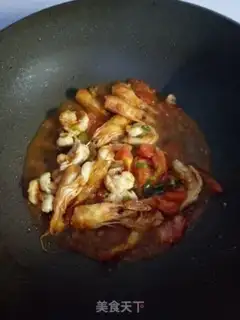 Make Tomato shrimp congee step 4