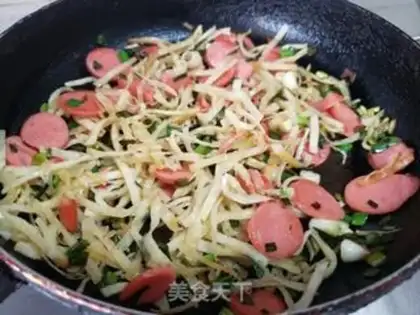 Make Ham sausage and crackers step 1