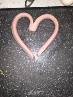 Make A heartful sausage step 1