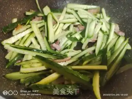 Make Ham chop cucumber step 2