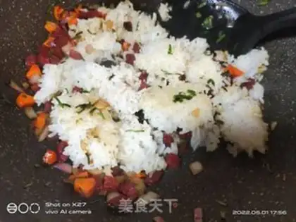 Make Onion carrot fried rice step 2