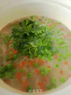 Make Shrimp and vegetable congee step 8