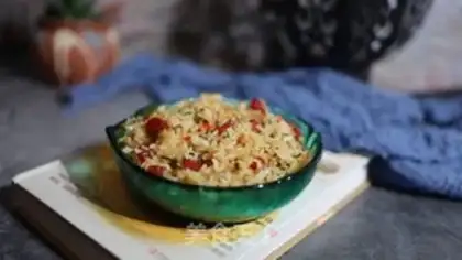 Make Onion carrot fried rice step 5