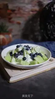 Make Blueberry cucumber yogurt step 5