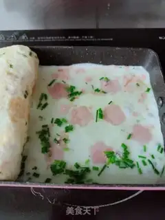 Make A flower with thick eggs step 16