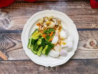 Make Dutch cucumber onion abalone step 9