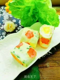 Make A flower with thick eggs step 19
