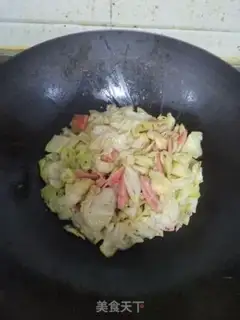 Make The cabbage with ham step 3