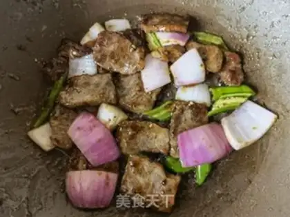 Make Black pepper snowflake steak step 6