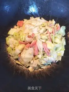 Make The cabbage with ham step 4