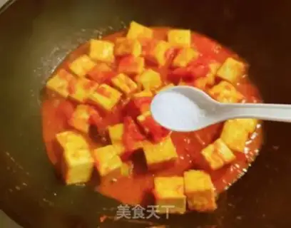 Make Tomato pepper fried tofu step 7