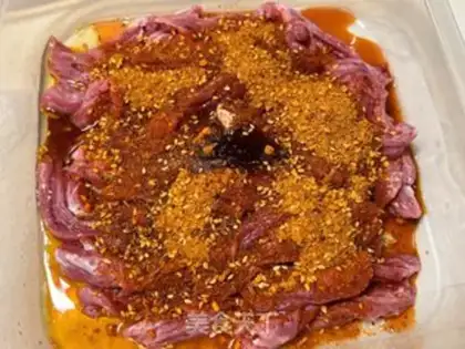 Make Spicy beef step 1