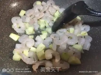 Make cucumber shrimp step 2