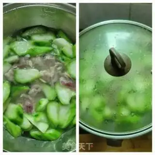 Make Pork gravy, chrysanthemum step 5