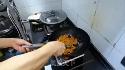 Make Soy sauce, fried rice step 5