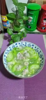 Make Pork gravy, chrysanthemum step 9