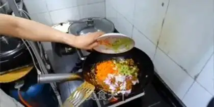 Make Soy sauce, fried rice step 6