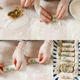 Make Spring rolls step 3