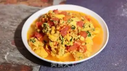 Make Onion eggs fried tomatoes step 7