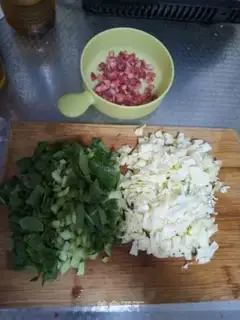 Make Weenie fried rice step 1