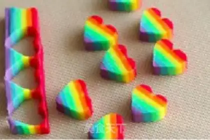 Make Rainbow Heart Cookie step 13