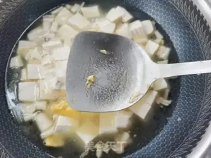 Make Tofu eggs and mushroom soup step 6