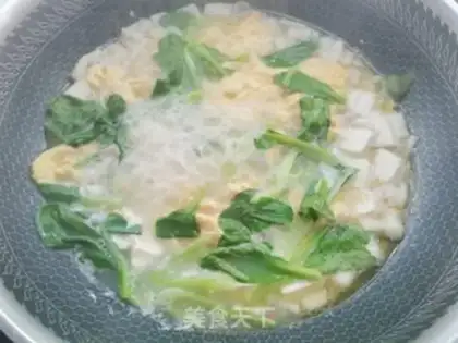 Make Tofu eggs and mushroom soup step 7