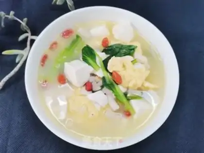 Make Tofu eggs and mushroom soup step 9