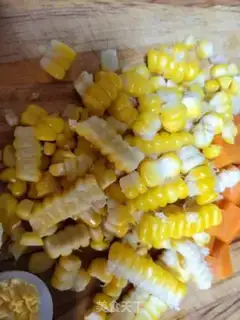 Make Corn carrots and eggs step 3