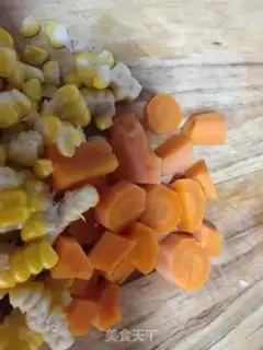 Make Corn carrots and eggs step 4
