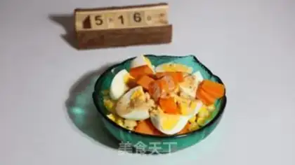 Make Corn carrots and eggs step 6