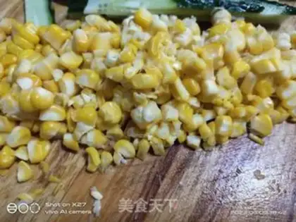 Make cucumber corn with chicken chest step 3