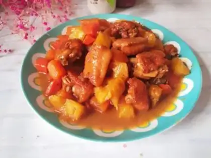 Make Pineapple-fruit chicken wings step 12